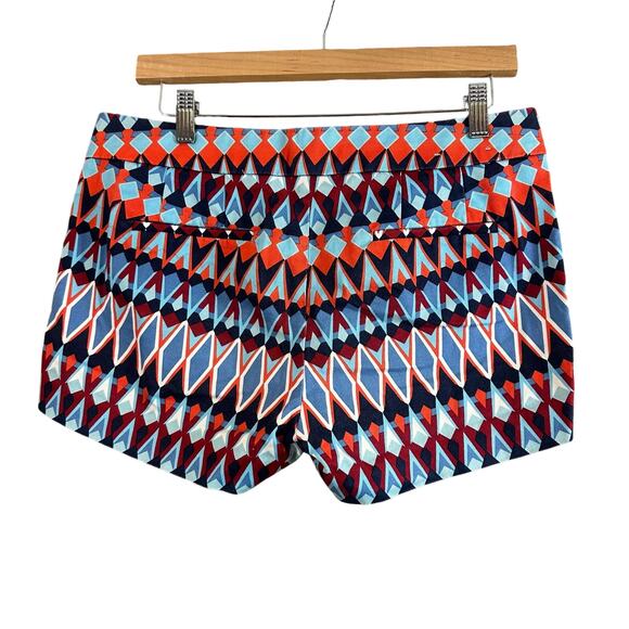 J. Crew Aztec Southwestern Diamond Print Shorts Stretch Cotton Twill 6 - Picture 2 of 7
